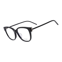 SAINT LAURENT Acetate Metal Square Eyeglass Frames Unisex Black