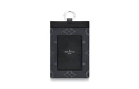 LOUIS VUITTON Cow Leather Card Clip Card Holder Men's Black