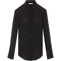 CELINE Loose Shirt In Printed Crêpe De Chine