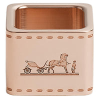 HERMES Rose Gold-Plated Brass Silk Scarf Clip Unisex Gold