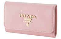PRADA Calfskin Key Pouch Women's Pink