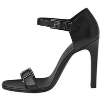 HERMES Judy Strap Sandals 10.5cm Women's Black