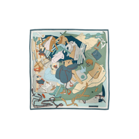 HERMES Mulberry Silk Silk Scarves Unisex Green