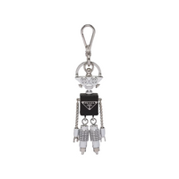 PRADA Keychain Women's Stainless Steel/Black