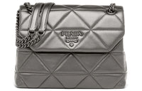 PRADA Spectrum Leather Small Square Bag Shoulder Bag Crossbody Bag Women's Marble Gray
