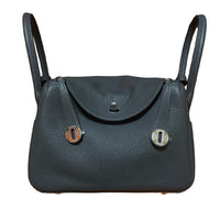 HERMES Lindy Clemence Bullock Leather Handbag Shoulder Bag Women's H0 Misty Gray