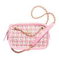 CHANEL Sheepskin Camera Bag Shoulder Bag Crossbody Bag Small Size Women's Pink