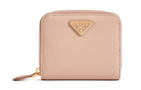 PRADA Calfskin Wallet Women's Pink