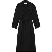 SAINT LAURENT Trench Coat Unisex Black
