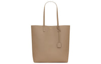 SAINT LAURENT Leather Tote Bag, Shopping Bag, Handbag Regular Women's Gray Brown