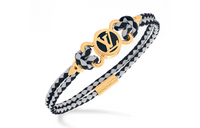 LOUIS VUITTON Leather Bracelets Unisex Gold