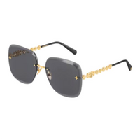 LOUIS VUITTON Acetate Metal Square Sunglasses Women's Black