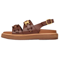 CELINE Tippi Triomphe One Strap Sandals Women's Dark Brown
