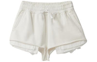 MIU MIU Embroidered Cotton Shorts Casual Shorts Women's White