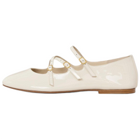 CELINE Flat Mary Jane Shoes Women's White