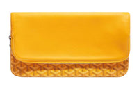 GOYARD Sainte-Marie Canvas With Leather Clutch Medium Size Unisex Yellow