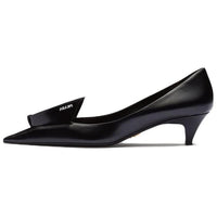 PRADA 45mm Decorative-plaque Leather Pumps