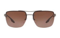 PRADA Alloy Aviator Sunglasses Men's Brown