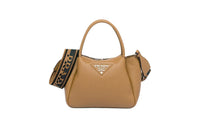PRADA Leather Handbag Shoulder Bag Crossbody Bag Small Size Women's Caramel