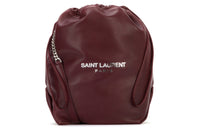 SAINT LAURENT Lambskin Shoulder Bag, Crossbody Bag Women's Dark Red