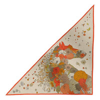 HERMES Cashmere Knit Scarves Women's Orange