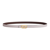 HERMES Swift Calfskin Leather Belts Unisex Havana/Light Fuchsia Width 1.3cm