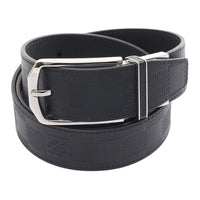 LOUIS VUITTON Slim Double-Sided Belt With Pin Buckle Design Calfskin Leather Belts Men's Black Width: 3CM