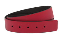 PRADA Saffiano Pin Buckle Reversible Leather Leather Belts Men's Fire Red/Black 3.5cm