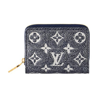 LOUIS VUITTON Sheepskin Coin Purses Wallets Women's Black