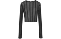 SAINT LAURENT Semi-Sheer Cropped Top