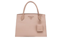 PRADA Monochrome Leather Handbag Shoulder Bag Crossbody Bag Women's Pink