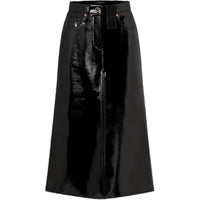LOUIS VUITTON Crinkled Vinyl Midi Skirt