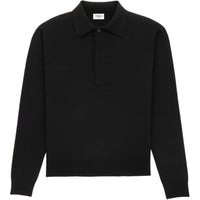 SAINT LAURENT Button Detailed Knitted Polo Shirt
