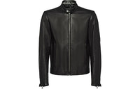 PRADA FW21 Leather Jacket Men's Black