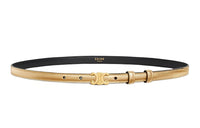 CELINE Individual Fashion Trend Belt Women's Gold Width: 1.3cm