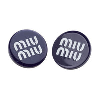 MIU MIU Plexiglass Clip-On Earrings Women's Blue