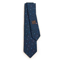 HERMES Silk Ties Men's Marine Blue
