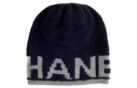 CHANEL Beanies Women's Navy Blue