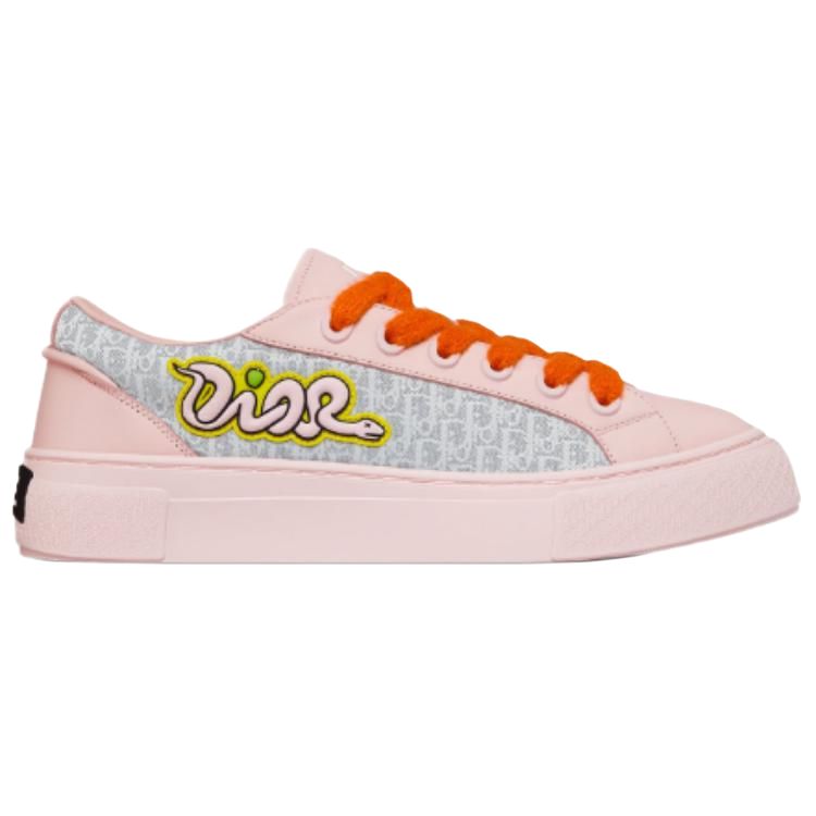 KAWS x DIOR B33 Low Top Skateboard Shoes Men's Pink Limited Edition Numbered Edition
