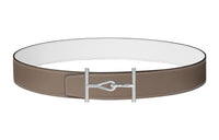 HERMES Leather Belts Men Gray