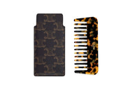 CELINE Small Size Logo Print Comb Complaisant