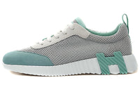 HERMES Bouncing Low-Top Casual Shoes Women's Gray Green