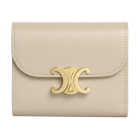 CELINE Calfskin Wallet Women's Gold