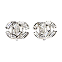 CHANEL 2001 Cc Logo Clip on Earrings