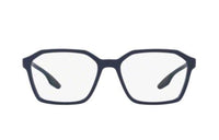 PRADA Plastic Irregular Shape Eyeglass Frames Men's Blue