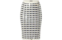 LOUIS VUITTON Knit Long Skirts Women's Black/White