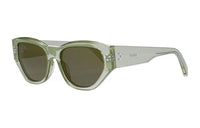 CELINE Acetate Irregular Shape Sunglasses Unisex Green