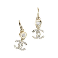 CHANEL Metal Earrings Women's Gold