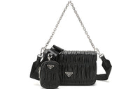 PRADA Sheepskin Crossbody Bag, Shoulder Bag Women's Black