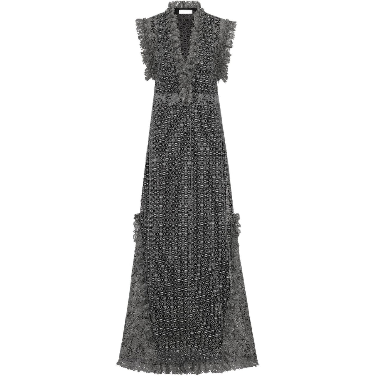 DIOR SS25 Sleeveless Dress Women's Silver Black